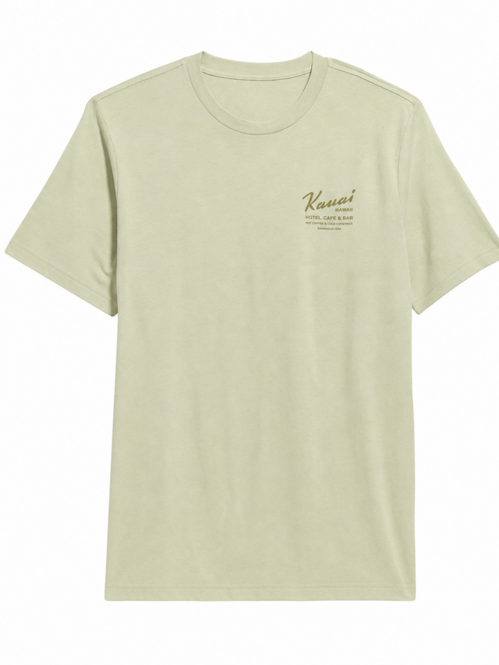Pale Sage Green Crew Neck Short-Sleeve T-Shirt